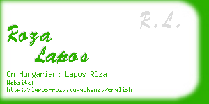 roza lapos business card