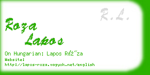 roza lapos business card